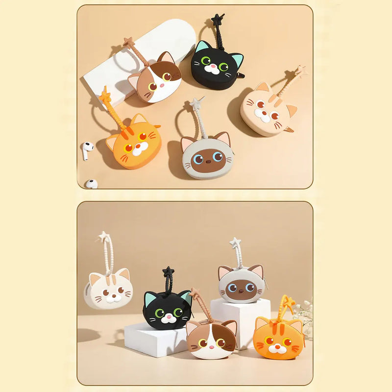 Silicone Kitten Coin Pouch with Hanging Strap