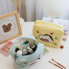 Shinchan Makeup Organizer Pouch with Secure Zipper Closure