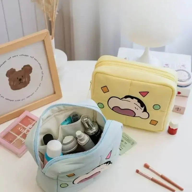 Shinchan Makeup Organizer Pouch with Secure Zipper Closure
