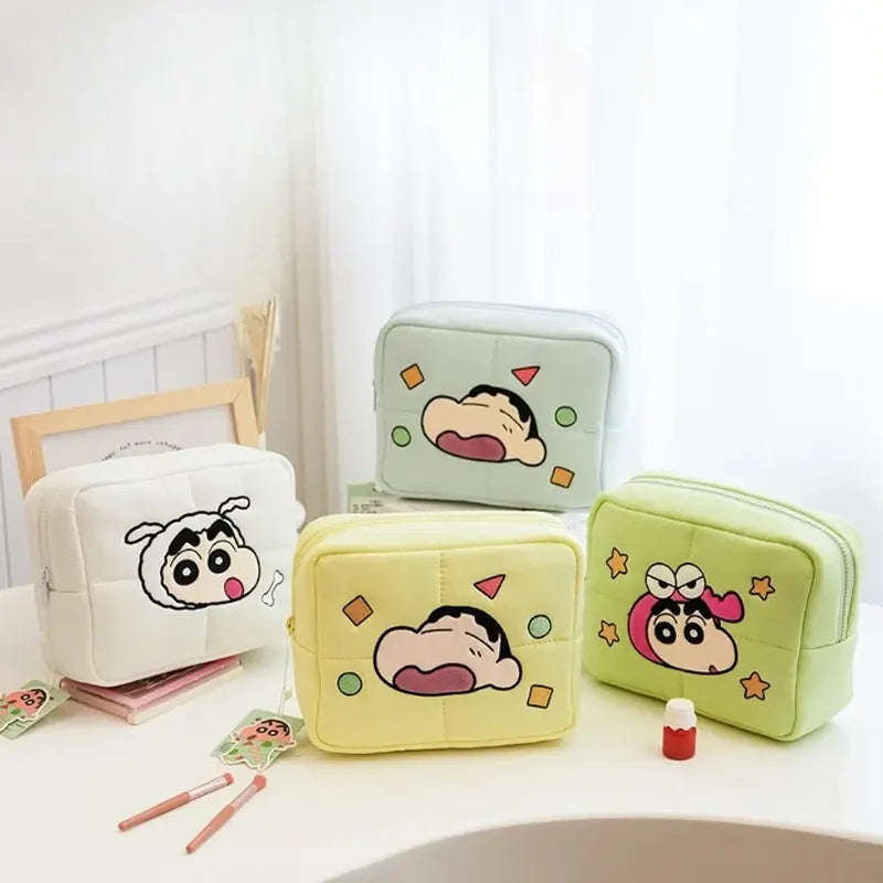 Shinchan Makeup Organizer Pouch with Secure Zipper Closure