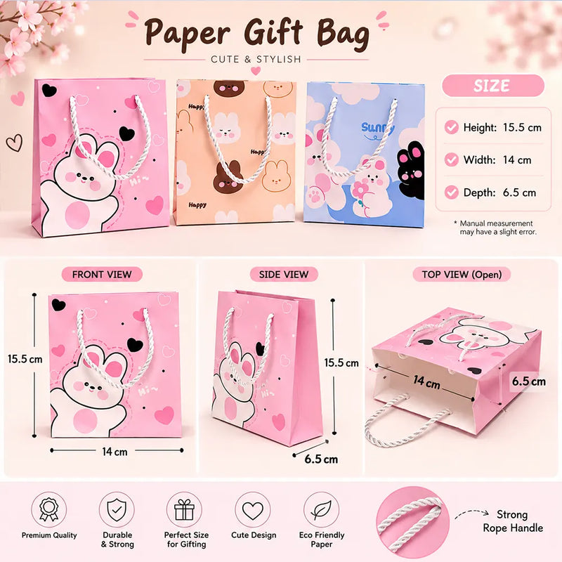 Pastel Bunny Gift Paper Bag