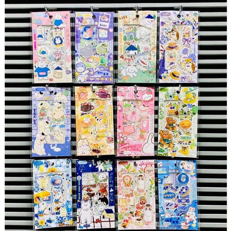 Cartoon Shade Sticker Set (Pack of 4 Sheets)