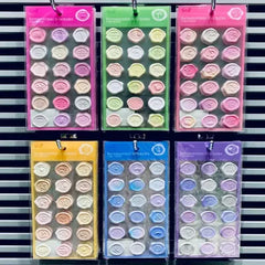 Kawaii Pastel Stamp Stickers Adorable Colorful DIY Craft Supplies