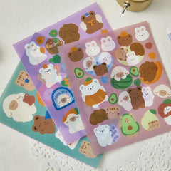 Oddhouse Bear Themed Premium Decorative Stickers Set of 15 Pages Book