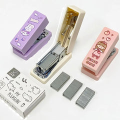 Multi-Theme Kawaii Mini Stapler with Staples – Cute Desk Accessory