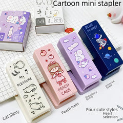 Multi-Theme Kawaii Mini Stapler with Staples – Cute Desk Accessory