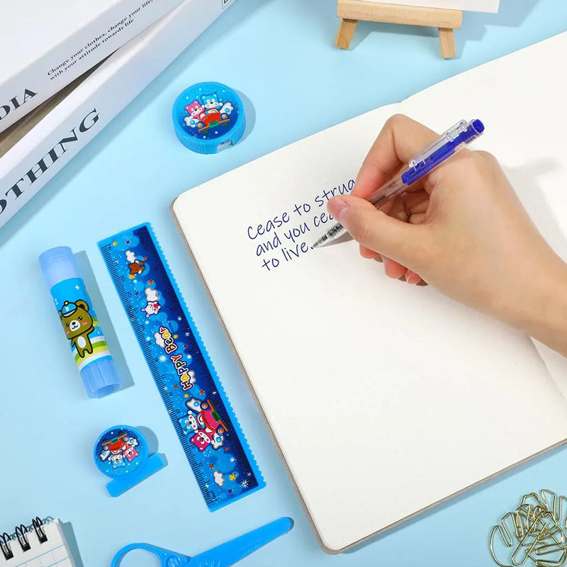 Happy Bear Cartoon Pattern Kawaii Stationery Kit Set