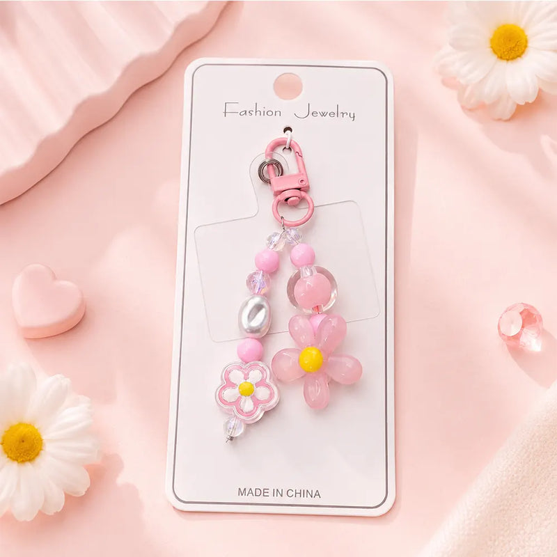 Pastel Pink Floral Charms