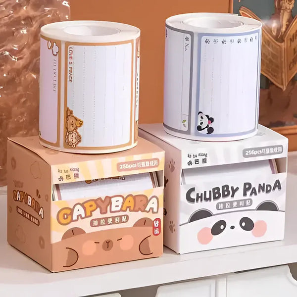 Cute Capybara & Panda Creative Pull-out Sticky Notes