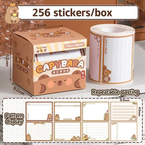 Cute Capybara & Panda Creative Pull-out Sticky Notes