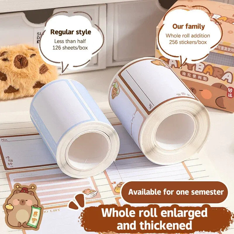 Cute Capybara & Panda Creative Pull-out Sticky Notes