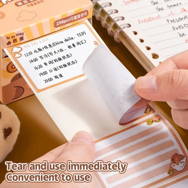 Cute Capybara & Panda Creative Pull-out Sticky Notes