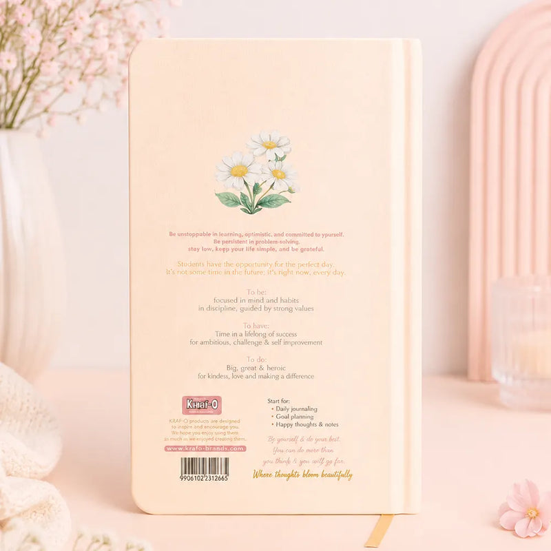 Daisy Bloom Pastel Vibe Journal with Bookmark and Stickers