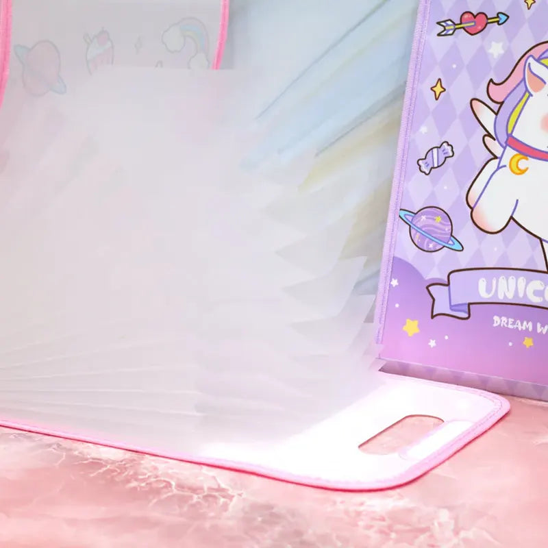 Unicorn File Folder A4 With 12 Layers