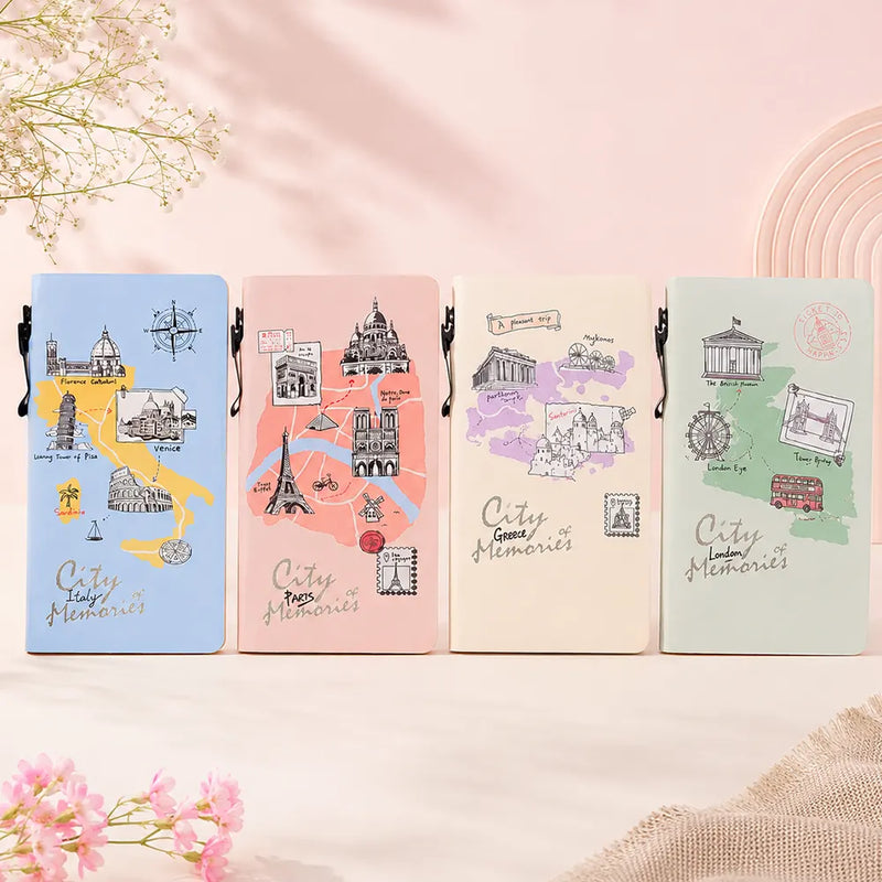City Memories Pen Attached Diary