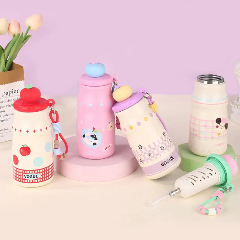 Sweet Apple Lid Aesthetic Thermal Water Bottle 480ml