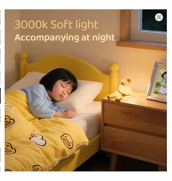 Cute Duck Silicone Rechargeable Night Lamp