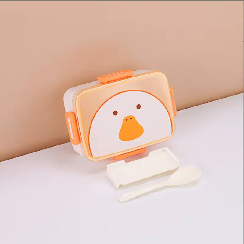 Cute Animal Print Lunch Box with Compartments