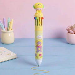 Kawaii Flower Doll 12- Colour Retractable Ball Pen