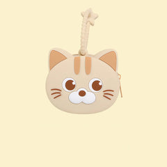 Silicone Kitten Coin Pouch with Hanging Strap