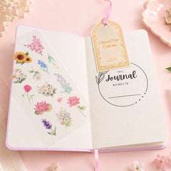 Daisy Bloom Pastel Vibe Journal with Bookmark and Stickers